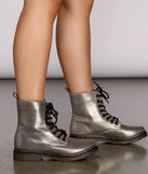 Glitter Glam Combat Boots