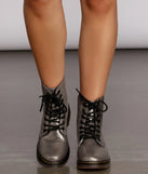 Glitter Glam Combat Boots