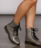 Glitter Glam Combat Boots