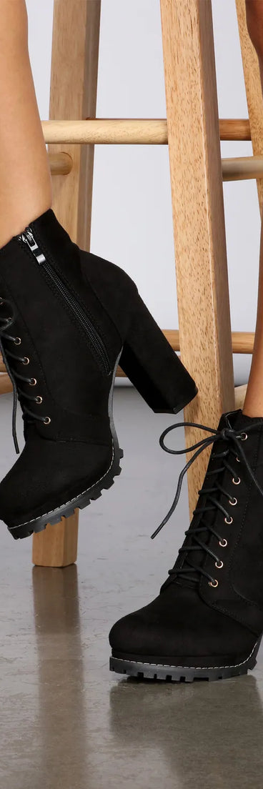 Get To Work Lace-Up Boots
