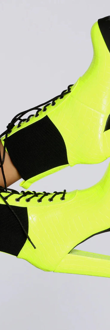 Ready To Rage Croc Lace Up Boots