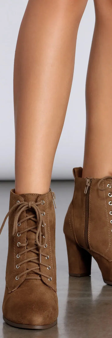 Lace It Up Heeled Booties