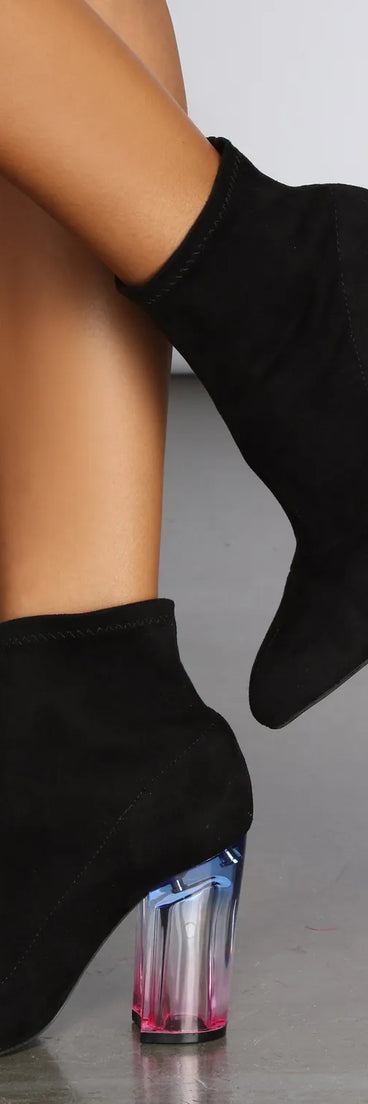 She's A Boss Lucite Booties