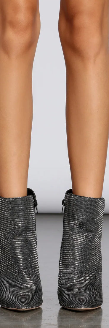 Glitter And Shimmer Stiletto Booties