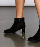 Gold Trim Faux Suede Booties