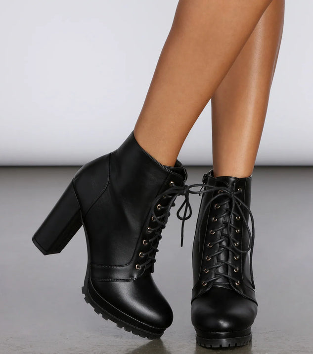 Platform Faux Leather Booties