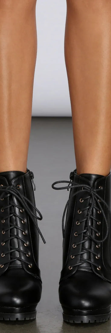 Platform Faux Leather Booties