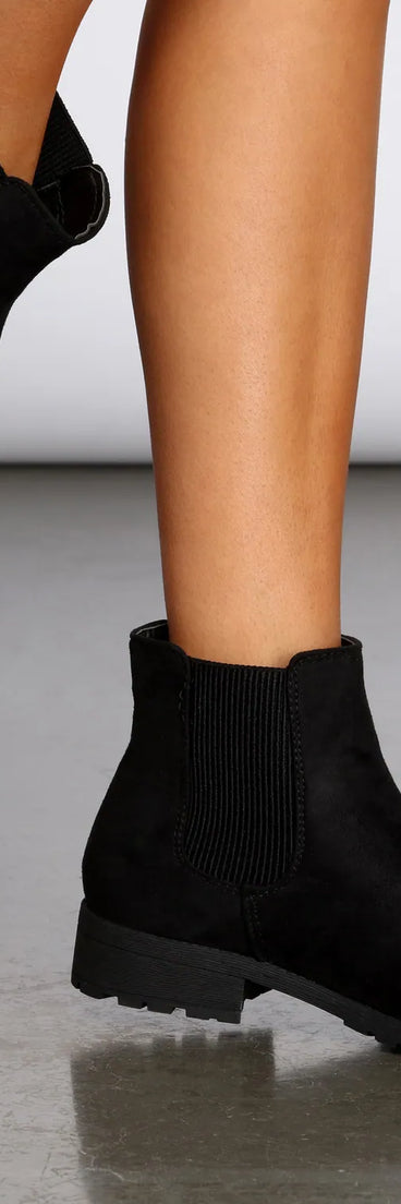 Easy Going Faux Suede Ankle Booties