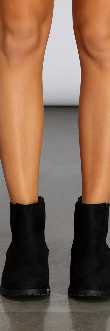 Easy Going Faux Suede Ankle Booties