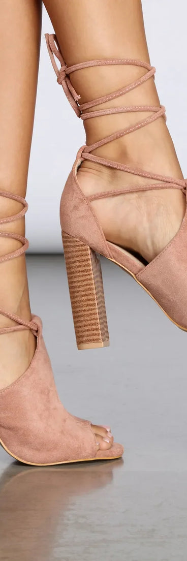 So Stacked Lace-Up Sandals