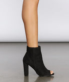 Peep Toe High Heel Ankle Booties