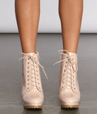 Here To Slay Faux Leather Combat Booties