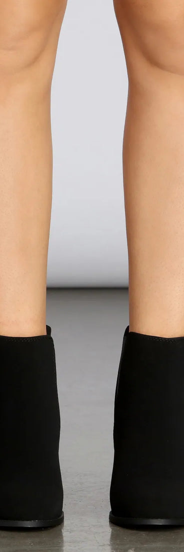 Could Not Resist Faux Suede Booties