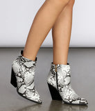 Cowgirl Snake Print Booties