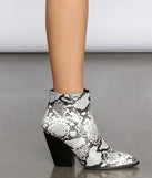Cowgirl Snake Print Booties