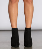 Downtown Stroll Faux Suede Booties
