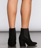 Downtown Stroll Faux Suede Booties