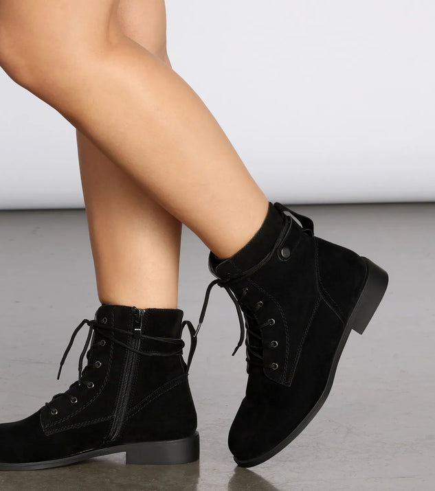 Take A Walk Faux Suede Booties