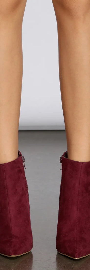 Sunday Funday Faux Suede Heel