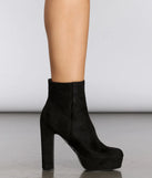 Throw Some Shade In Suede Platform Booties