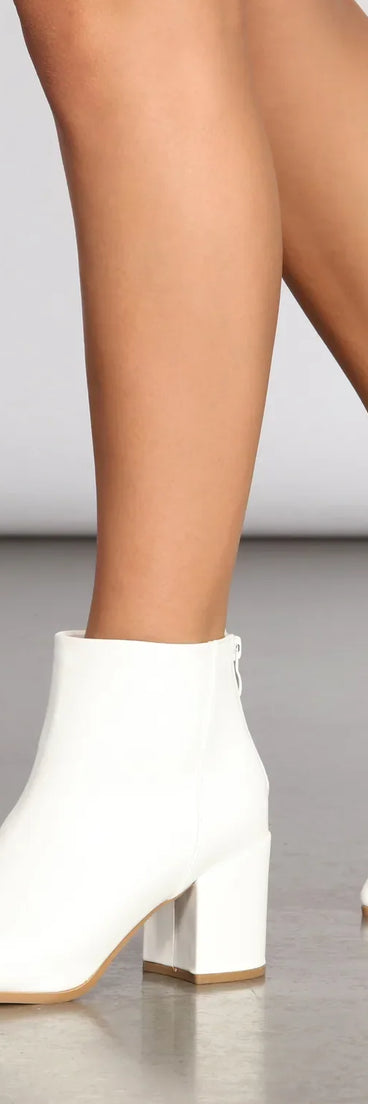 So Sleek Block Heel Booties