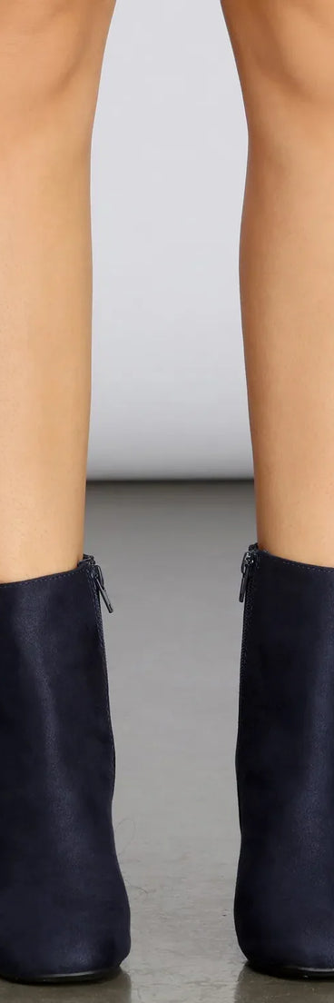 Don't Tempt Me Faux Suede Booties