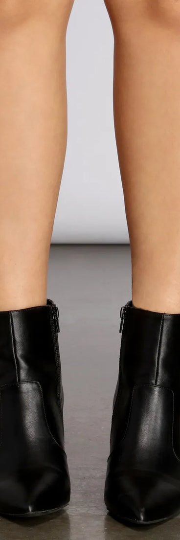 The Little Details Faux Leather Booties