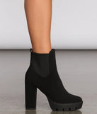 Walk In The Park Lug Heeled Booties