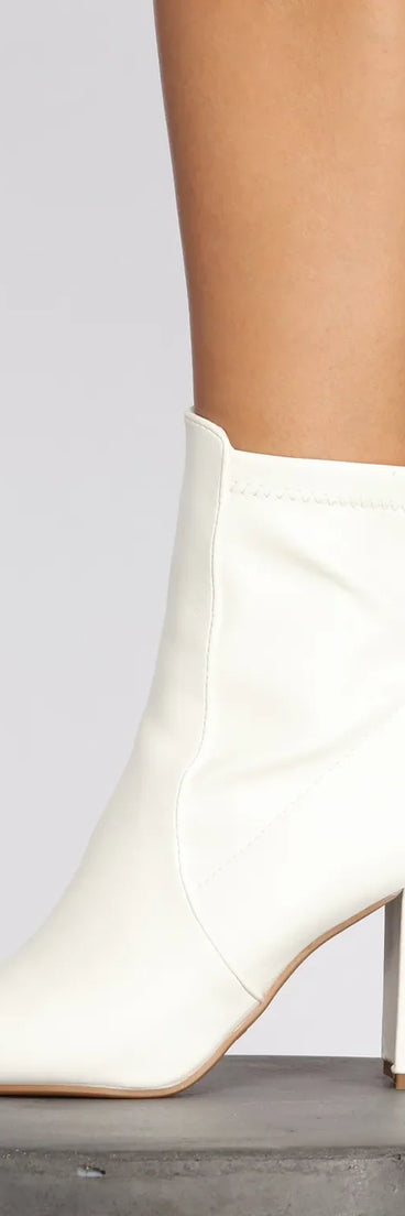 Closet Staple Faux Leather Ankle Booties