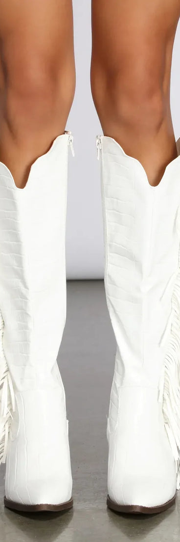 Scoot N' Boogey Fringe Cowboy Boots