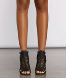 Strut It Out Caged Strappy Heels