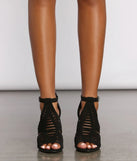 Sunny Day Stunner Peep-Toe Cut-Out Heels
