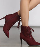 Sleek and Chic Lace Up Stiletto Booties