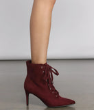 Sleek and Chic Lace Up Stiletto Booties