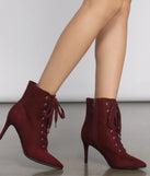 Sleek and Chic Lace Up Stiletto Booties