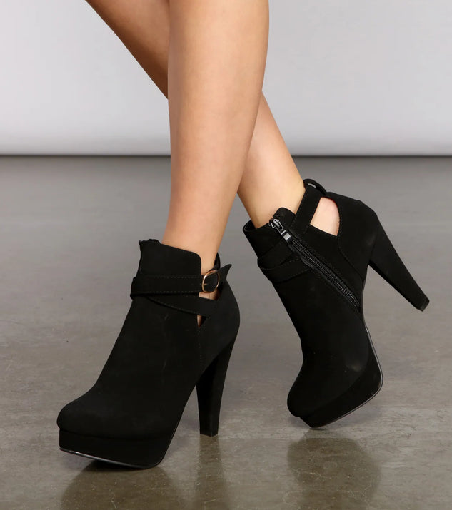 Chic Moment Nubuck Stiletto Bootie