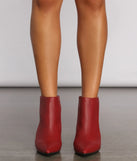 Faux Leather Basic Pointy Toe Booties