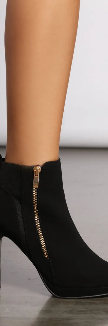 Level Up Platform Block Heel Booties