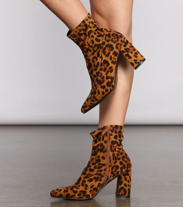 Fierce Fashionista Heeled Sock Booties