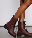 Elevated Basic Faux Leather Combat Booties