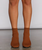 The Right Knit Block Heel Booties
