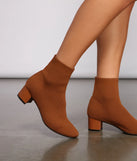 The Right Knit Block Heel Booties