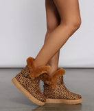 Cheetah Print Faux Suede Booties