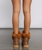 Cheetah Print Faux Suede Booties
