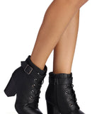 Lace Up And Buckle Booties