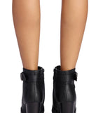 Lace Up And Buckle Booties