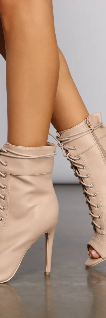 Strut It Out Faux Leather Stiletto Heel Booties