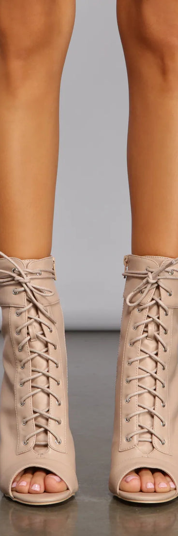 Strut It Out Faux Leather Stiletto Heel Booties