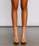 Retro Babe Faux Patent Leather Booties