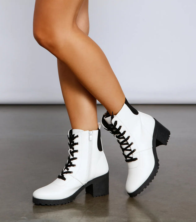 Don't Call It A Throwback Lace-Up Combat Boots